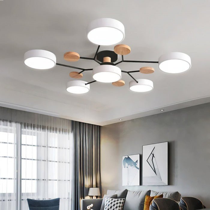 Nordora – Scandinavische LED-plafondlamp vertakt design & sfeervol licht