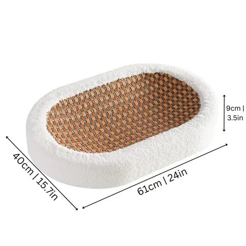 Clawora – Houten krabpaal met sisal & ligvlak – stijlvol kattenmeubel