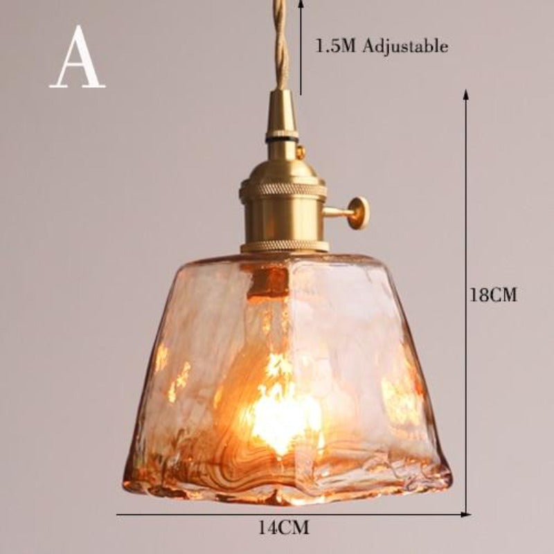 Vetrina Hanglamp – Handgemaakte Glazen Kap met Vintage Design & Warme Sfeerverlichting