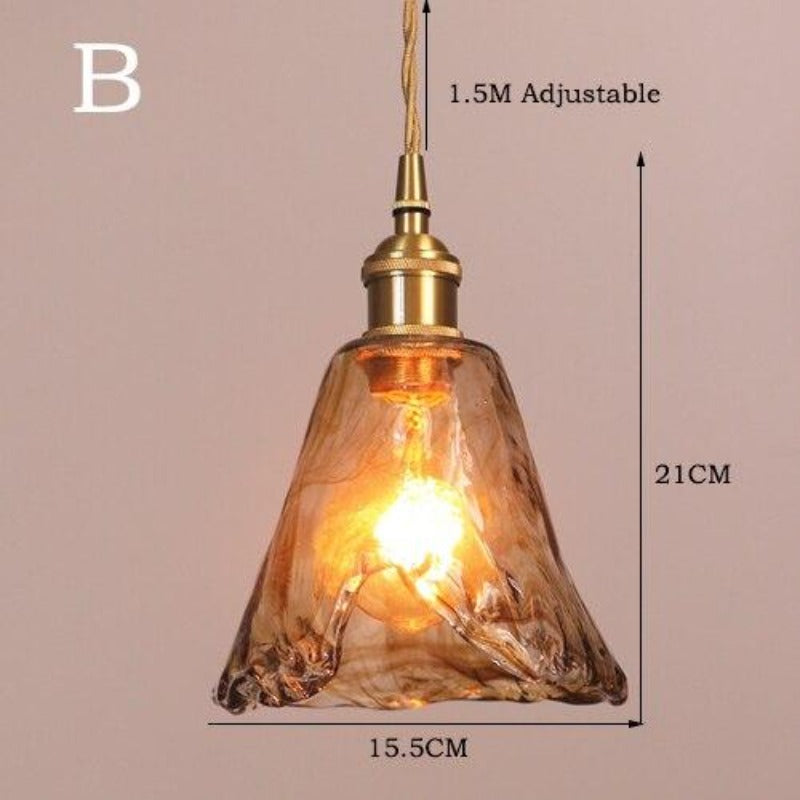 Vetrina Hanglamp – Handgemaakte Glazen Kap met Vintage Design & Warme Sfeerverlichting