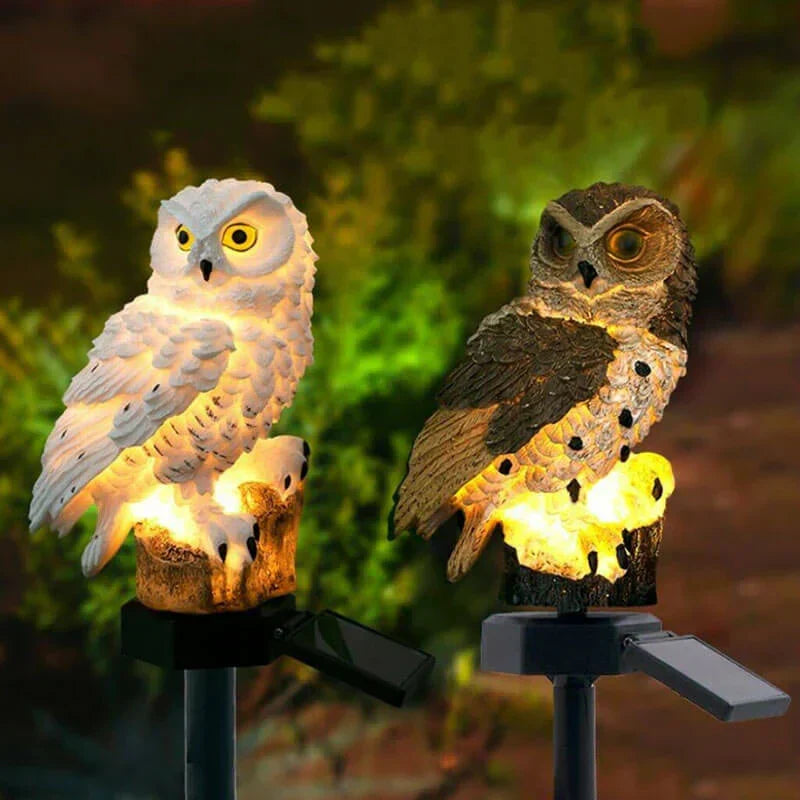 Luminora OwlGlow Uilen Tuinlamp – Zonne-energie, Weerbestendig & Automatisch voor Sfeervolle Buitenverlichting