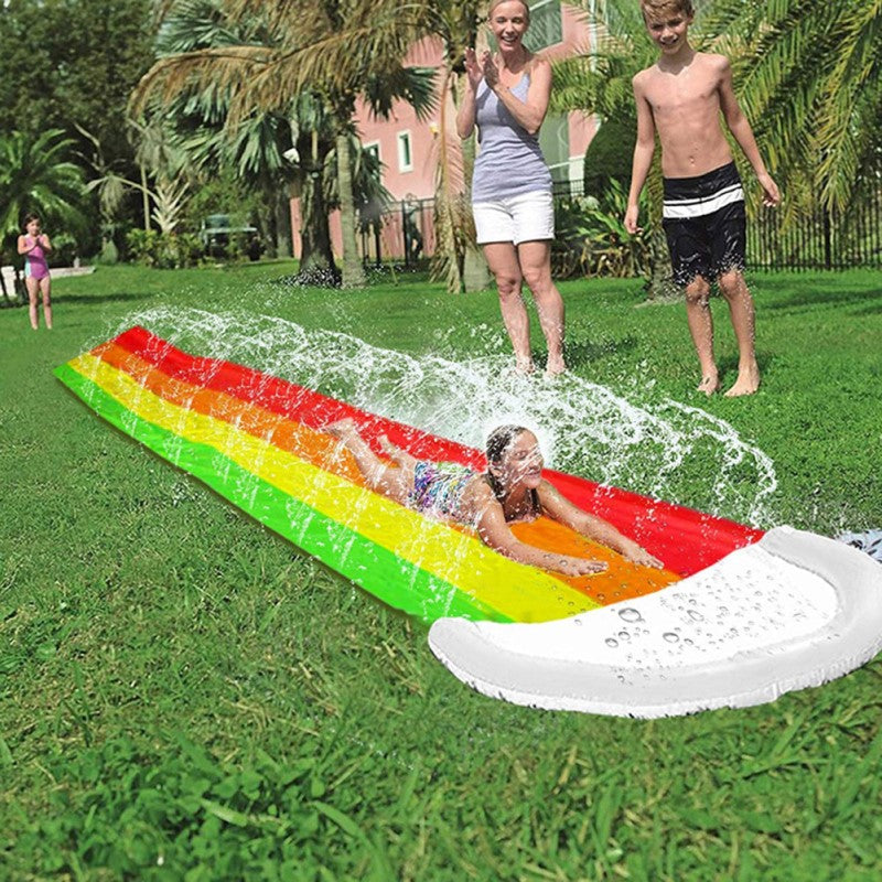 AquaGlide Regenboog Waterglijbaan – 480 cm Zomerpret in de Tuin