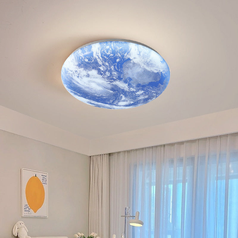 Lunaro Plafondlamp – Modern Rond Design van Massief Hout met Warme LED-Verlichting
