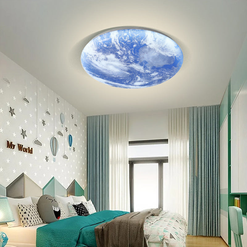 Lunaro Plafondlamp – Modern Rond Design van Massief Hout met Warme LED-Verlichting