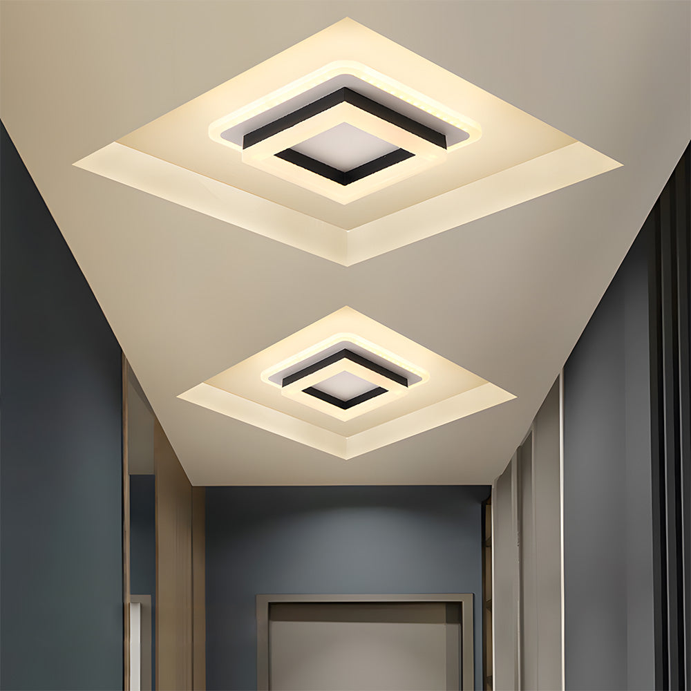Vierkante LED plafondlamp – Dimbaar licht, modern design & energiezuinig