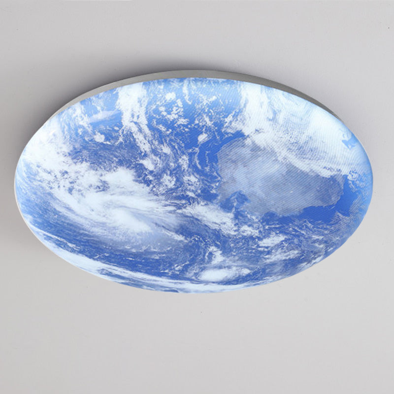 Lunaro Plafondlamp – Modern Rond Design van Massief Hout met Warme LED-Verlichting