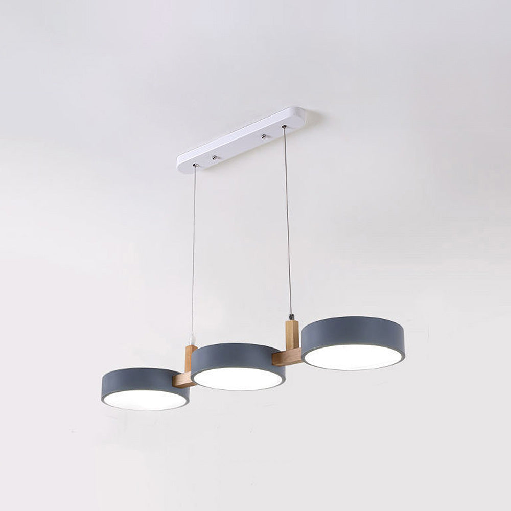 Nordura Hanglamp – Scandinavisch Cilindervormig Design met Meerdere LED-Lichtpunten & Houten Accenten