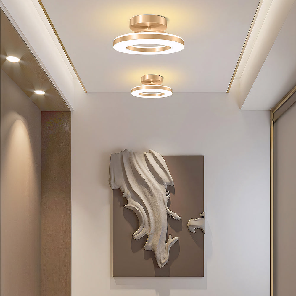 Aurion Plafondlamp – Messingkleurig Design van IJzer met Zuinige LED-Verlichting