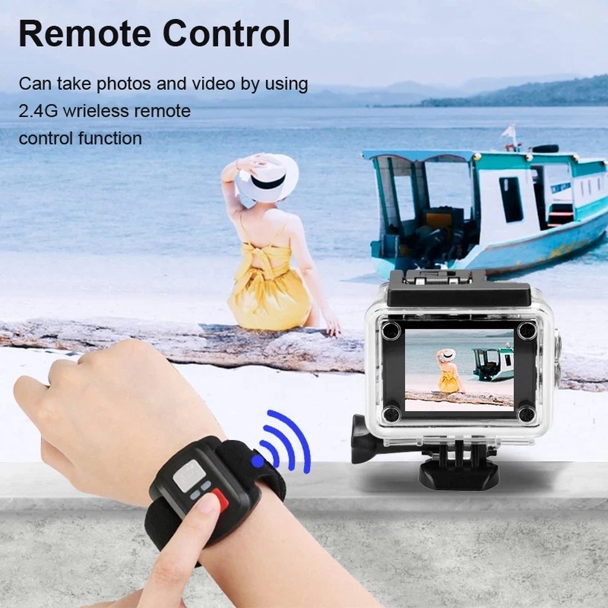 4K action camera – Haarscherp, 60FPS & waterdicht tot 30 m