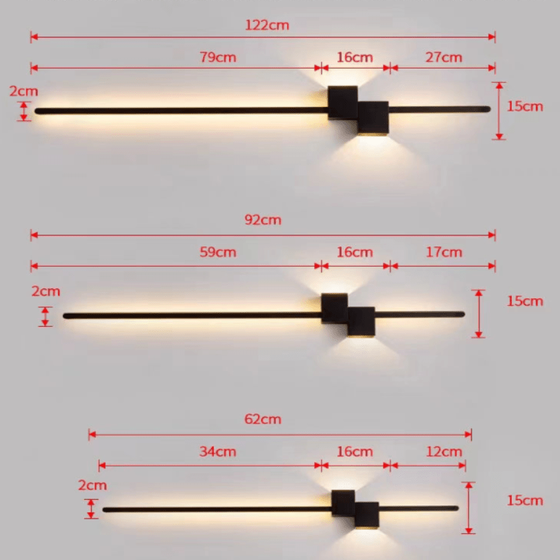 LED Wandlamp – Lineair Minimalistisch Design met Zachte Indirecte Verlichting