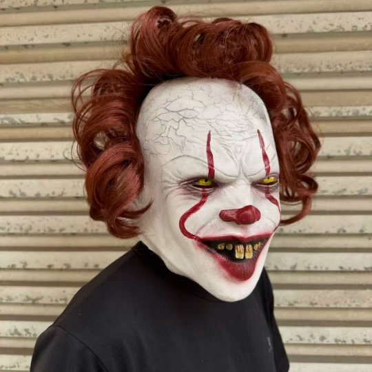 Clownmasker – Horrorclown met bleke huid en brede grijns voor Halloween VestraGear