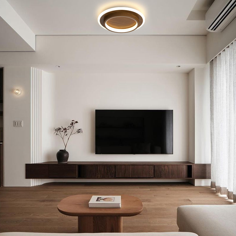 Eldaro Plafondlamp – Ronde LED plafondlamp van metaal en acryl met modern minimalistisch design