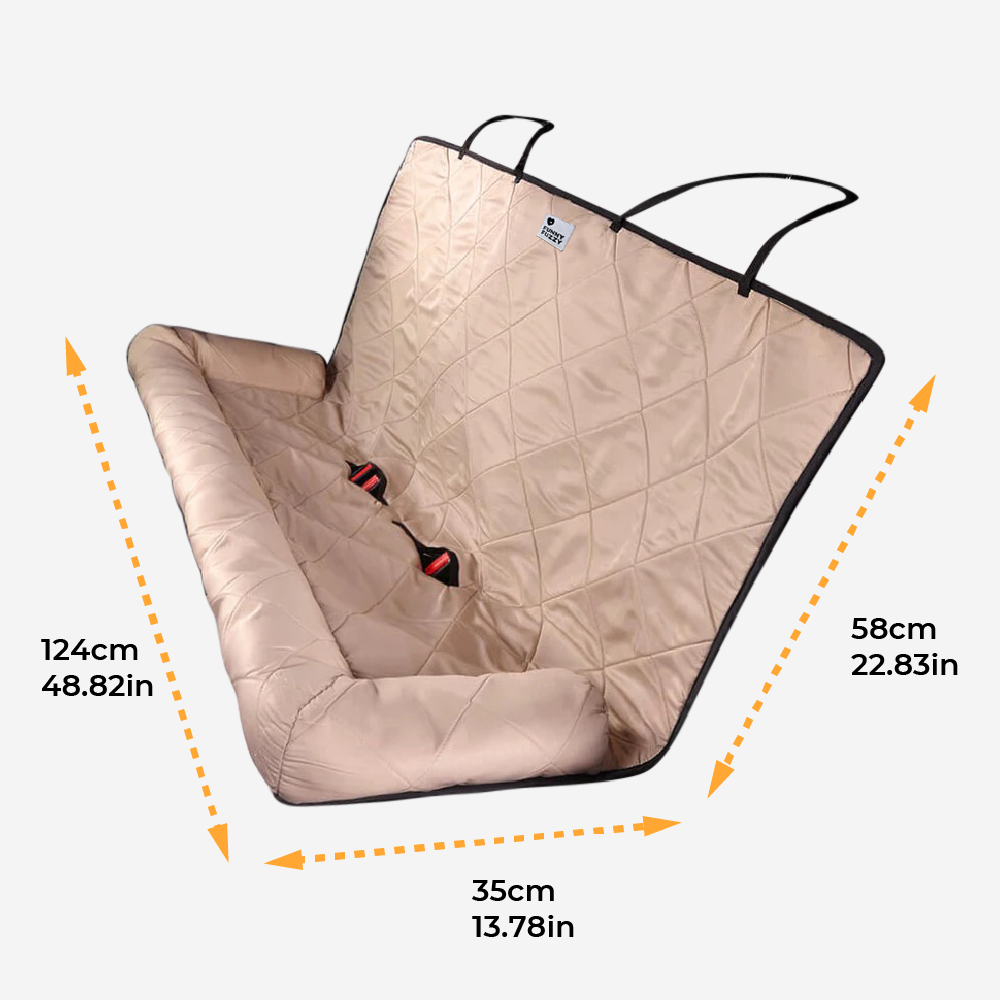 Auto hondenbed – Waterbestendige autostoelhoes met antislip & veiligheidsriem