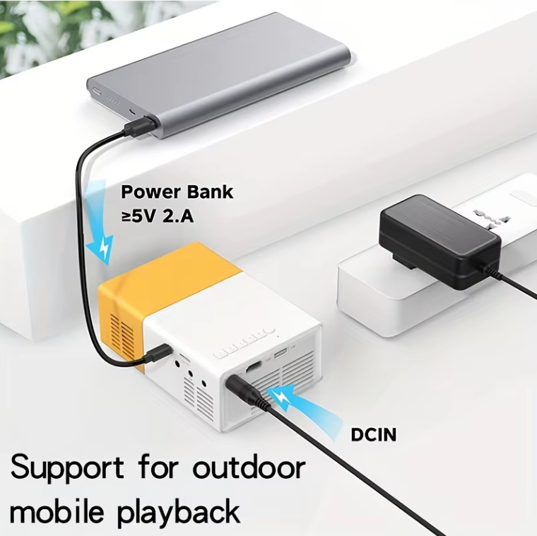 Mini Beamer – Compact Design, HD-weergave & HDMI/USB Aansluiting voor Thuis