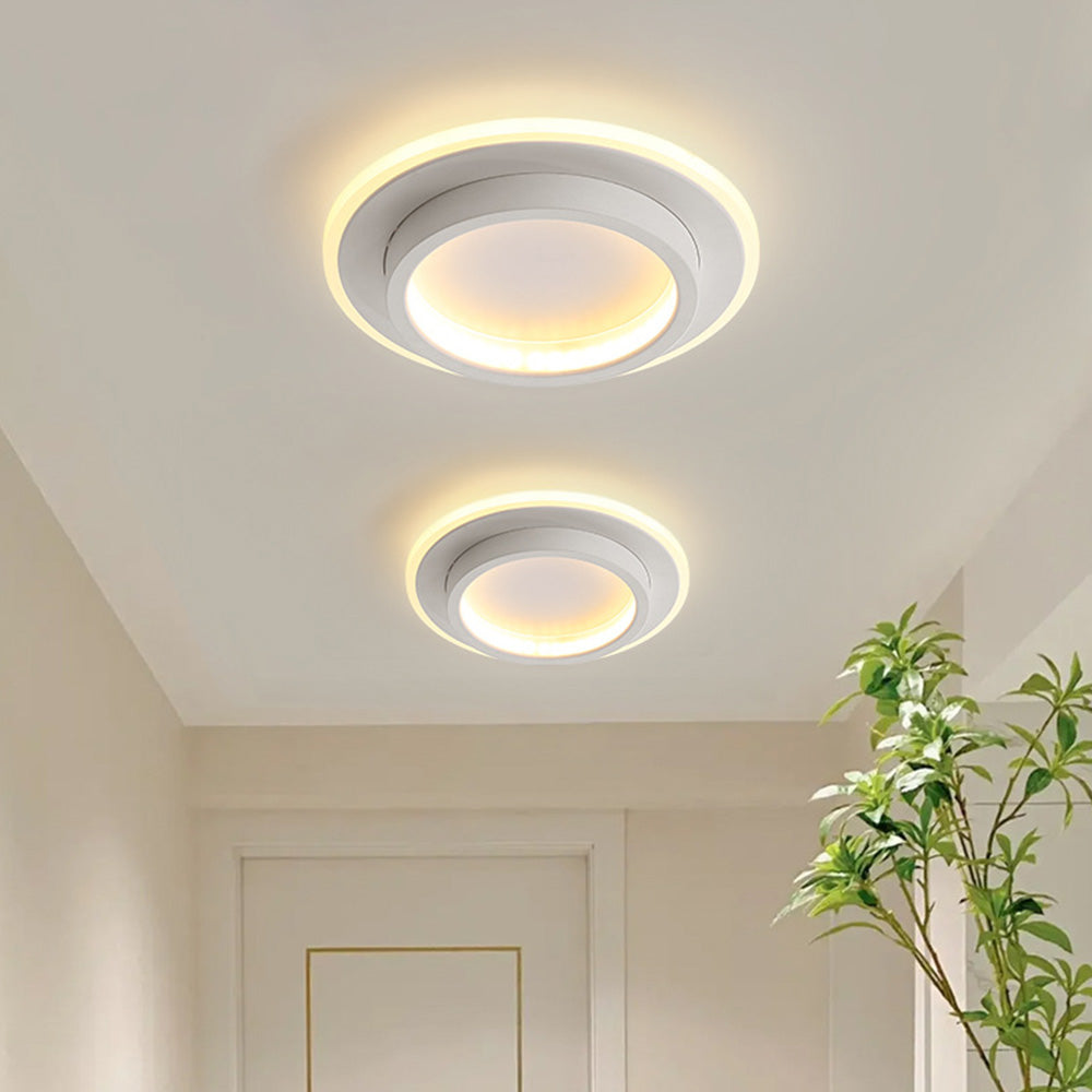 Eldaro Plafondlamp – Ronde LED plafondlamp van metaal en acryl met modern minimalistisch design