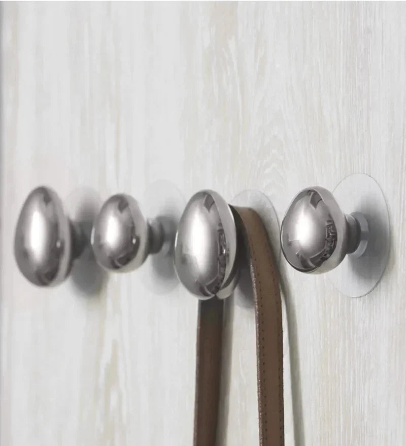 Auriën Wandhaken – Chroom Raindrop Design, Set van 2 met Plakstrip of Schroef