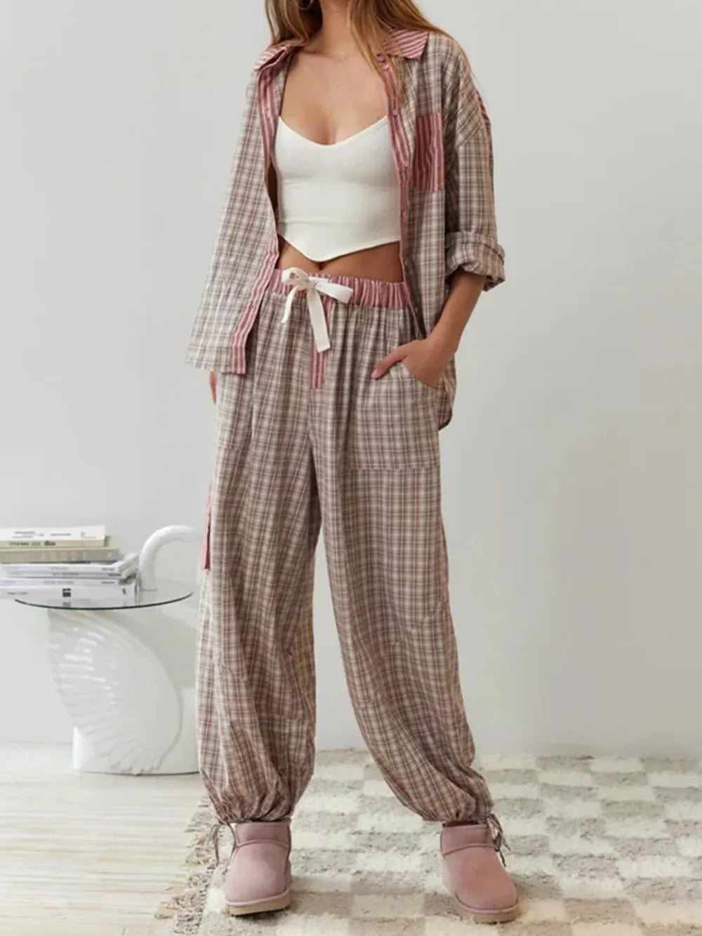 Cosy Katoenmix – Tweedelige Zachte & Stretchy Katoenen Pyjama Set