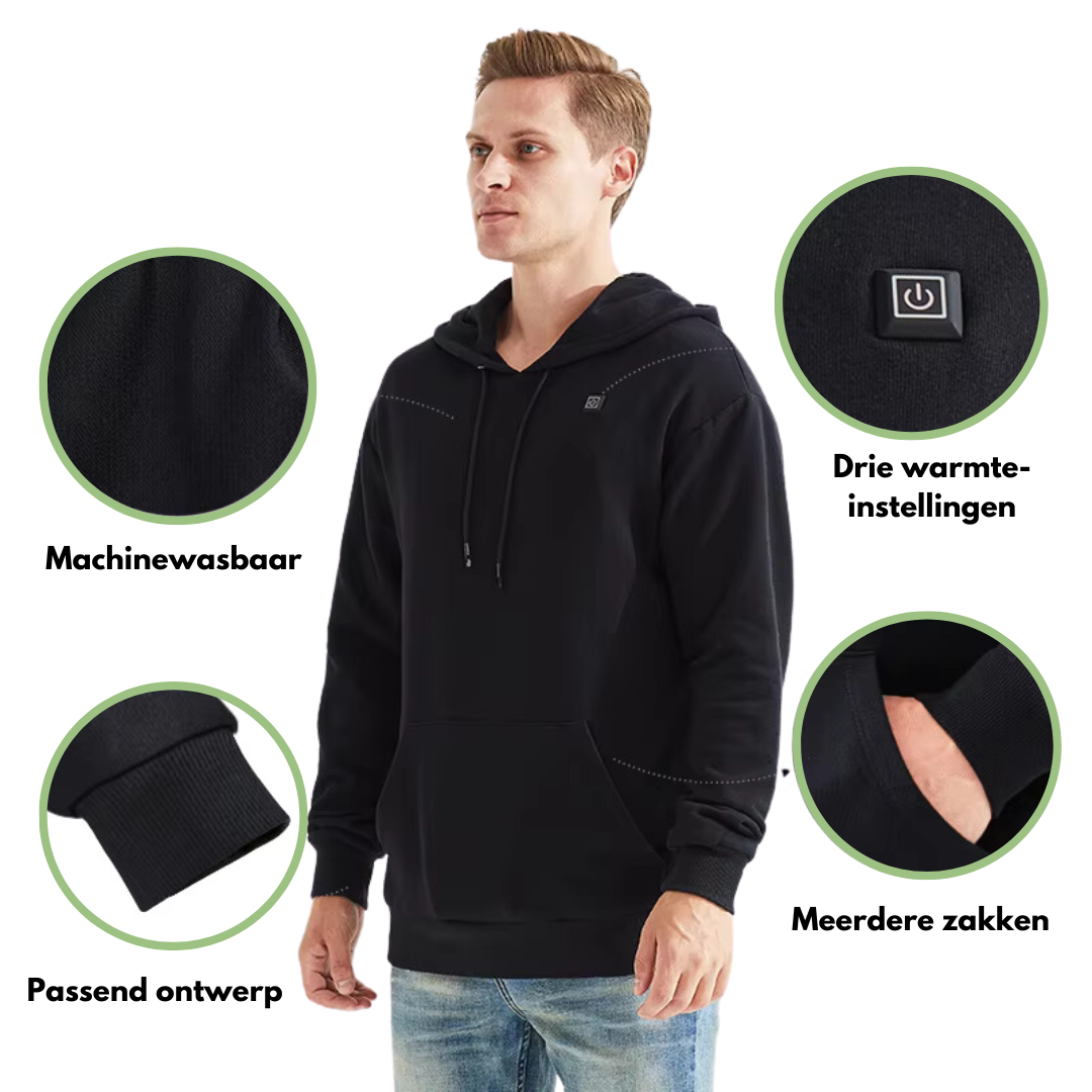 Verwarmde Hoodie - USB - Stijlvol en Warm voor de Winter