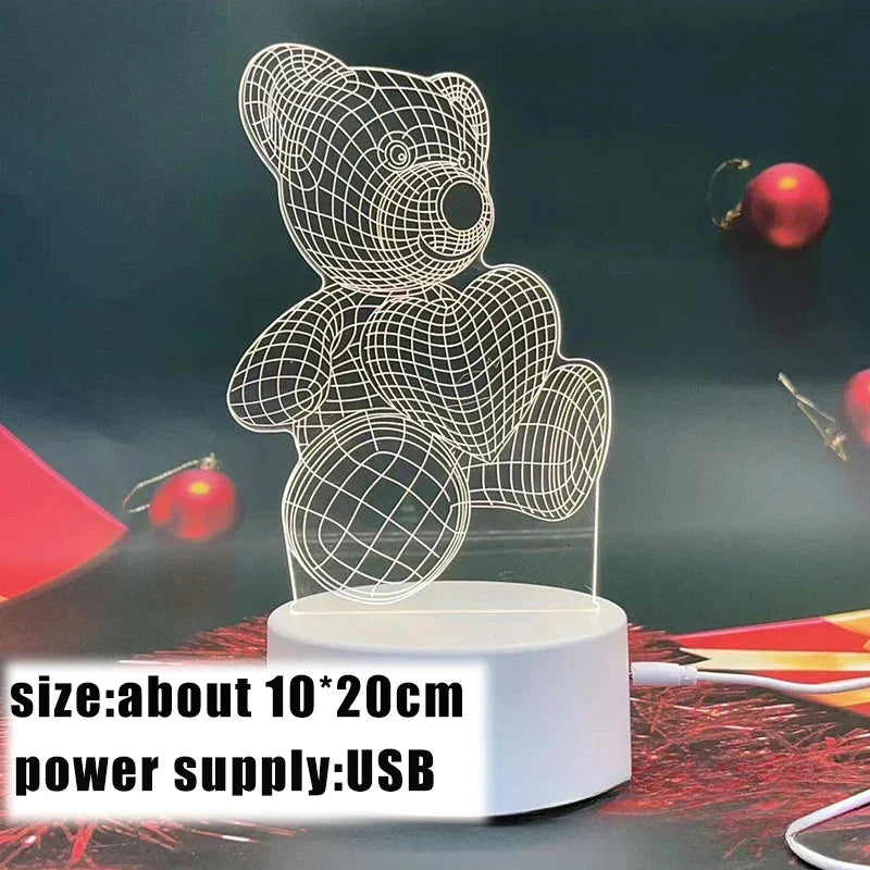 Aurabear 3D berenlamp – USB LED nachtlamp voor kinderen met speels & energiezuinig design