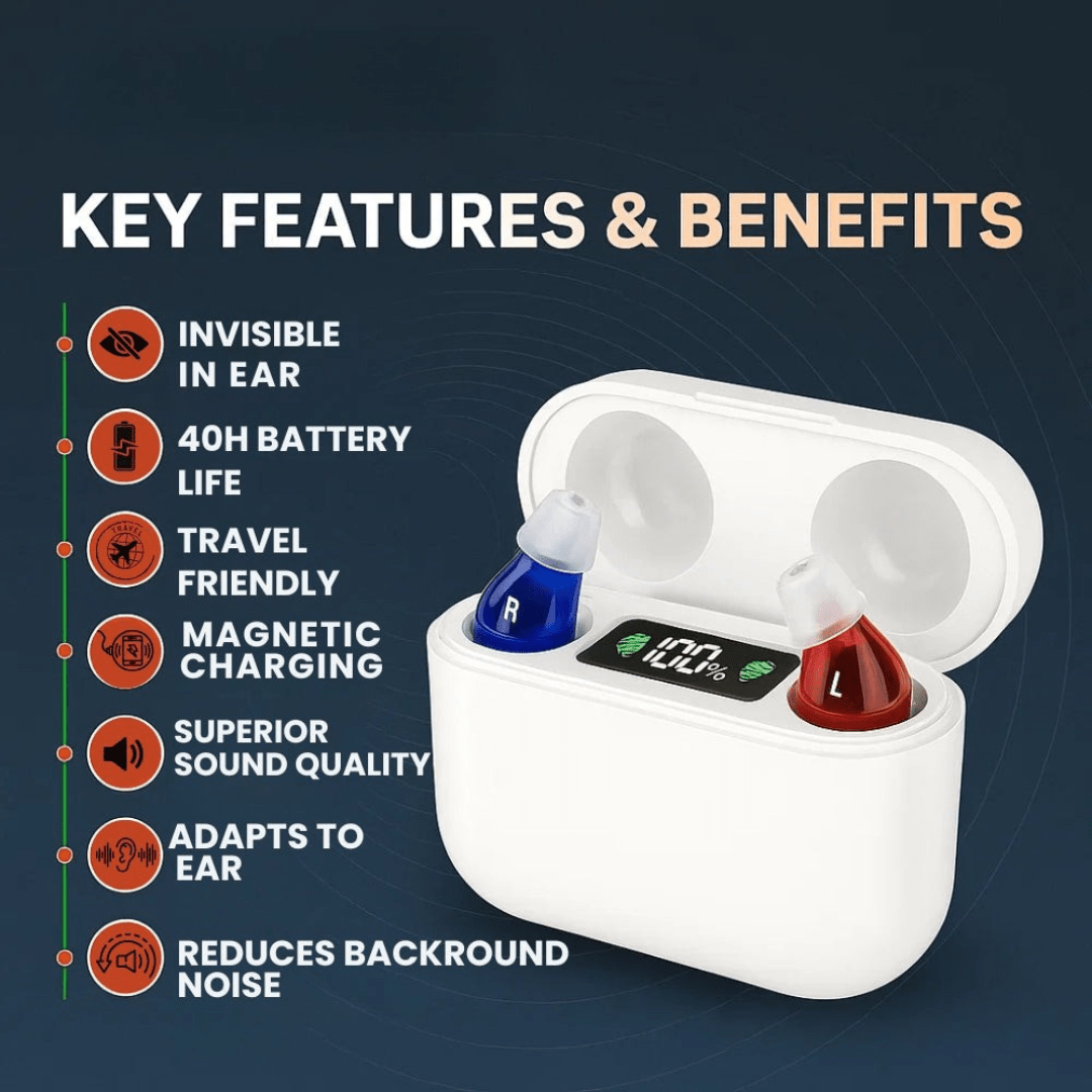 In-ear oortjes – Compact, oplaadbaar & onopvallend ontwerp voor dagelijks gebruik