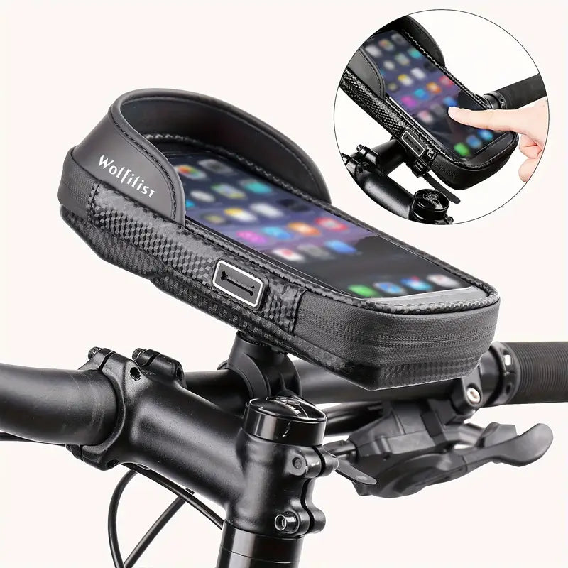 PhoneHec Fietstelefoonhouder – Waterdichte 360° Draaibare Smartphonehouder met Opbergvak