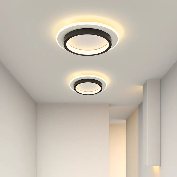 Eldaro Plafondlamp – Ronde LED plafondlamp van metaal en acryl met modern minimalistisch design