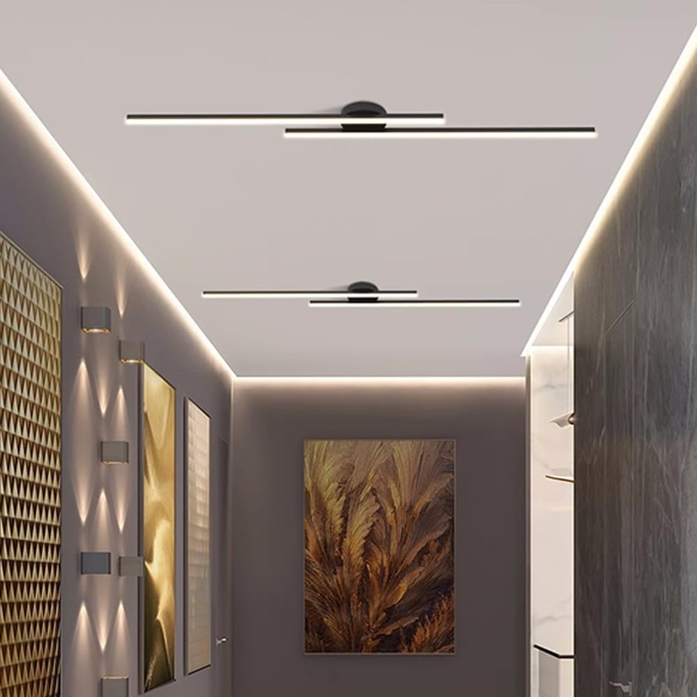 Norvion Plafondlamp – Langwerpige LED plafondlamp van aluminium met strak minimalistisch design