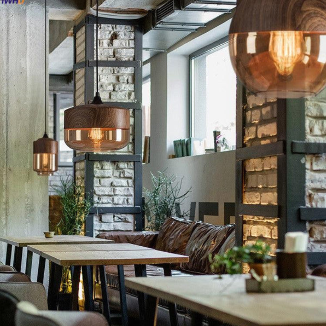 Lunora – Scandinavische plafondlamp hout & glas – modern en sfeervol