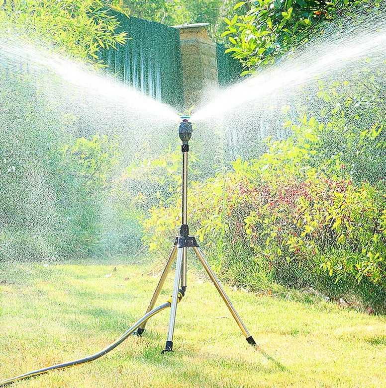 Florava Tuinsproeier – 360° Draaibaar RVS Statief voor Gazons