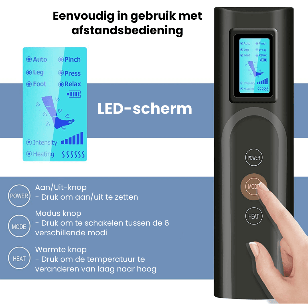 Airestro – 360° beenmassage met luchtdruk & warmte – ontspanning & herstel