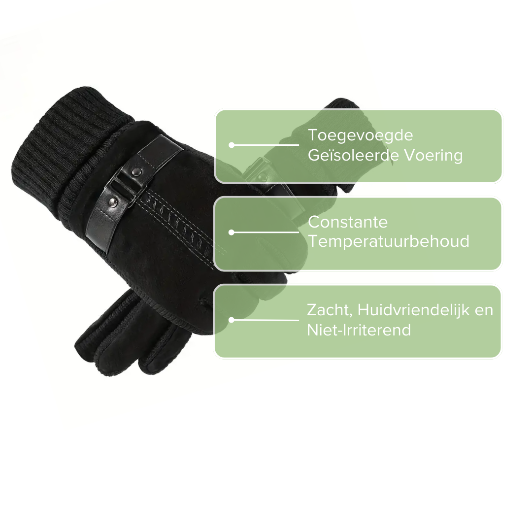 Herenhandschoenen Leer Winddicht | Warm & Touchscreen Geschikt VestraGear