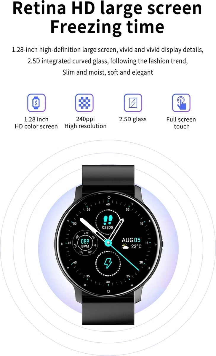 Veyro – Smartwatch met hartslag, bloeddruk & stappenteller – iOS/Android