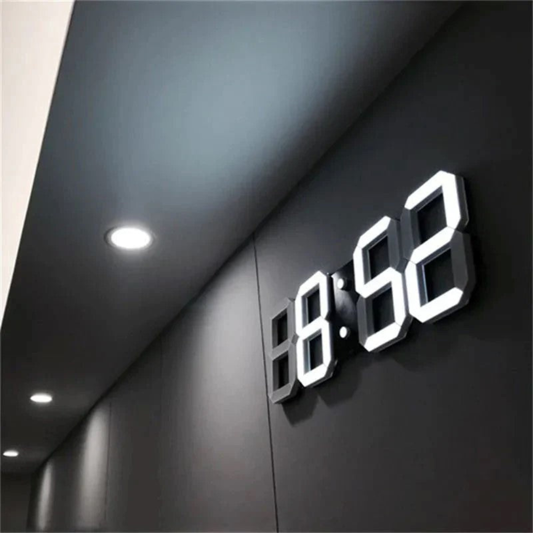 Nyvox – Moderne 3D LED digitale wandklok – Design klok voor interieur