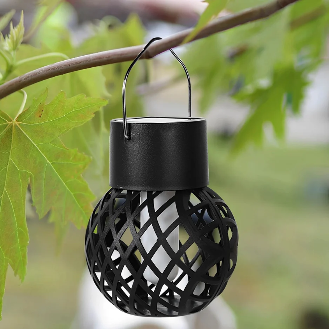 Solira – Hangende Lantaarn 4-Pack Zonne-energie & Vlameffect – Tuin & Balkon VestraGear