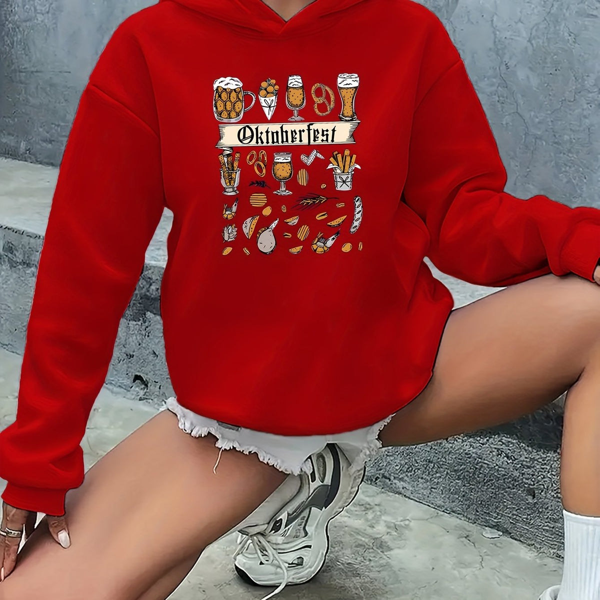 AlpenJoy – Dames Hoodie Anna – Oktoberfest Warm voor Herfst & Winter