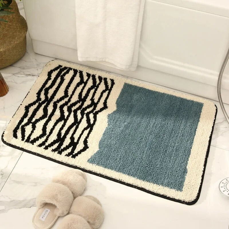 Abstracte antislip badmat met Scandinavisch design Vestragear