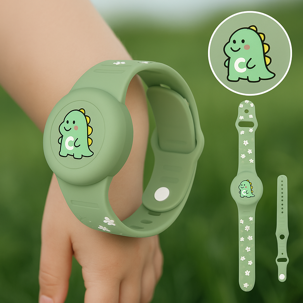 AirTag Armband Kinderen | Locatie van je Kind Volgen via Zoek Mijn | Verstelbaar Siliconen Polsbandje | Voor School, Speeltuin & Vakantie | Sansoti 0