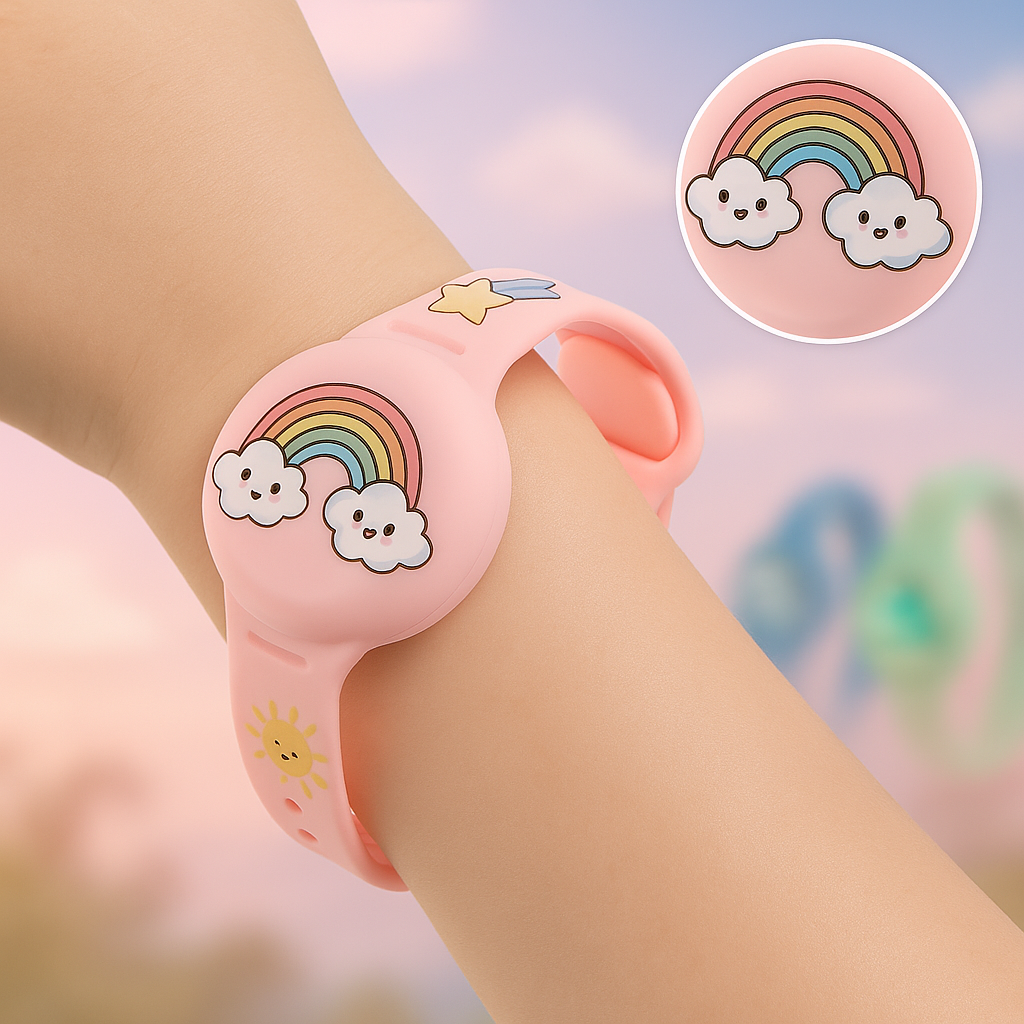 AirTag Armband Kinderen | Locatie van je Kind Volgen via Zoek Mijn | Verstelbaar Siliconen Polsbandje | Voor School, Speeltuin & Vakantie | Sansoti 4