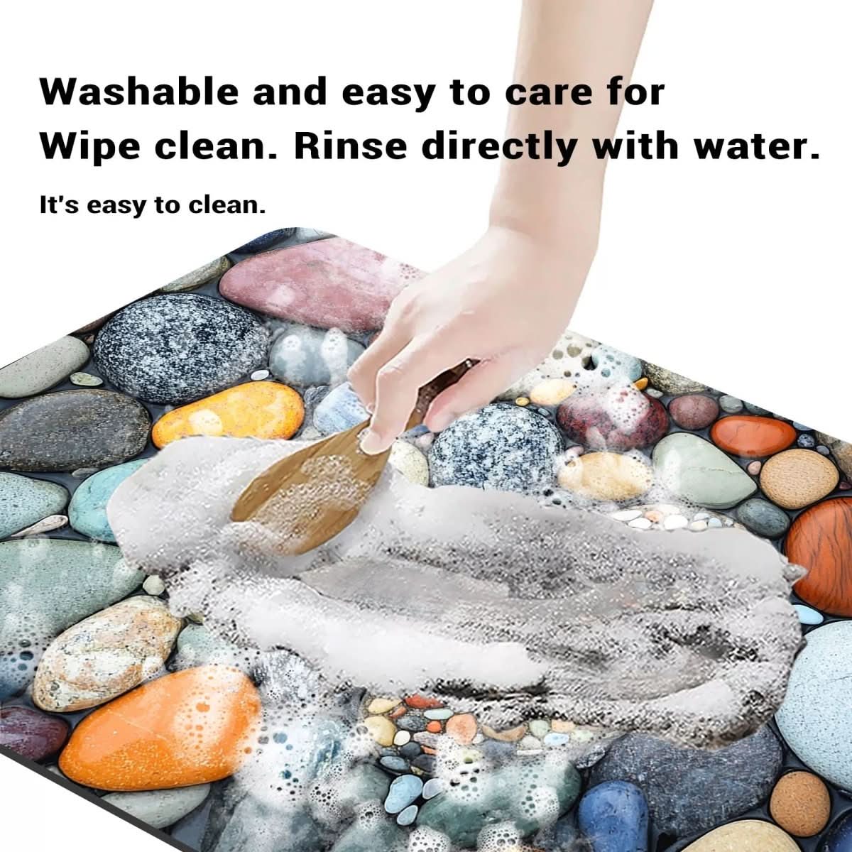 Badmat – Sneldrogend, Antislip & Absorberend met Natuurlijke Steenlook