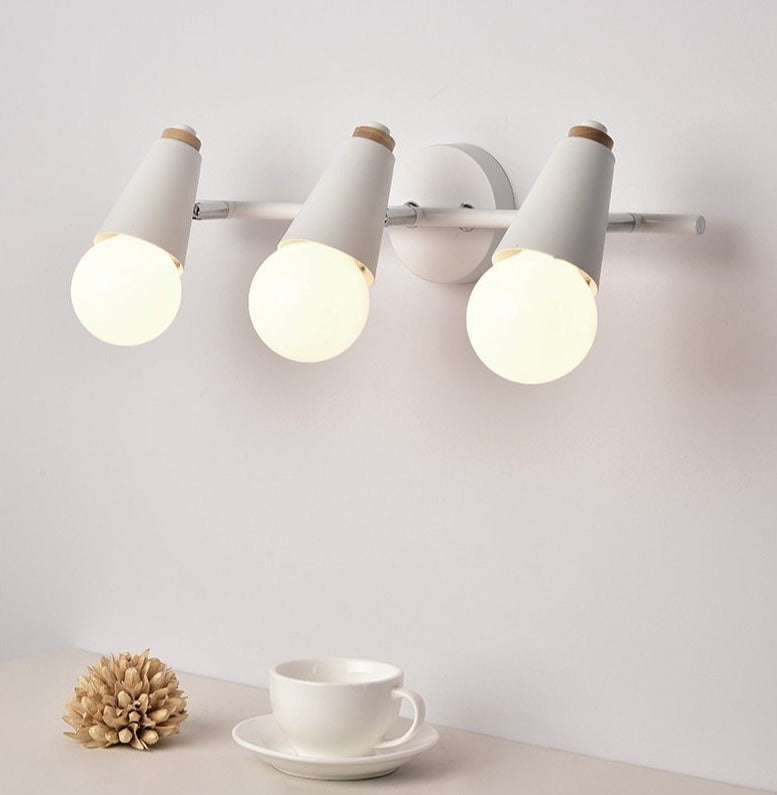 Novera Ari Wandlamp – Modern Metaal met Houten Accent, 2 of 3 Lichts