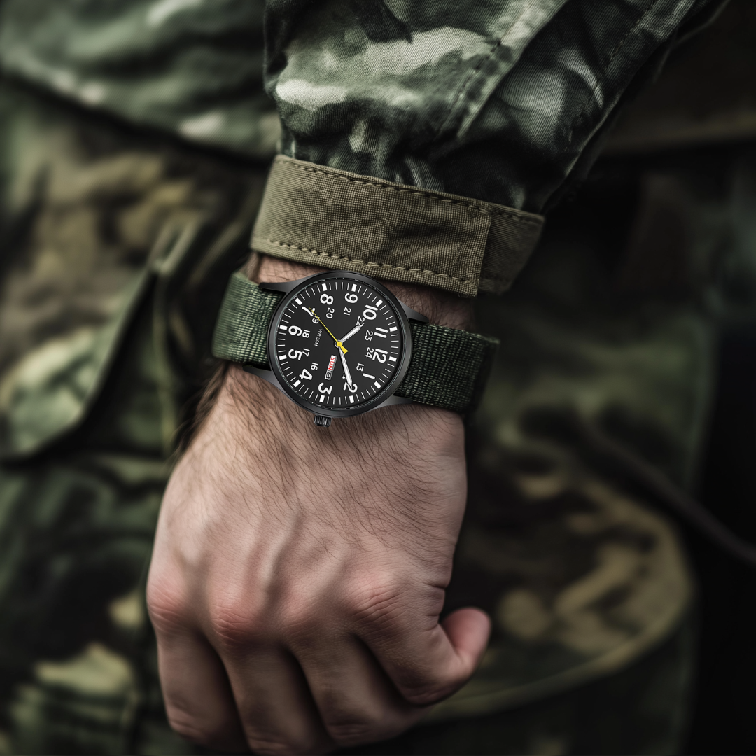 Outdoor Herenhorloge – 100m Waterdicht, Saffierglas & Quartz Uurwerk