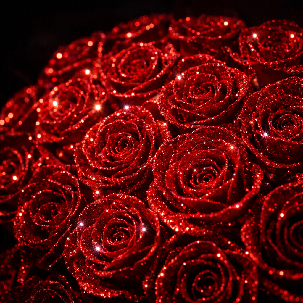 Glazen Roos met LED Verlichting – Decoratieve Stolp met Houten Voet