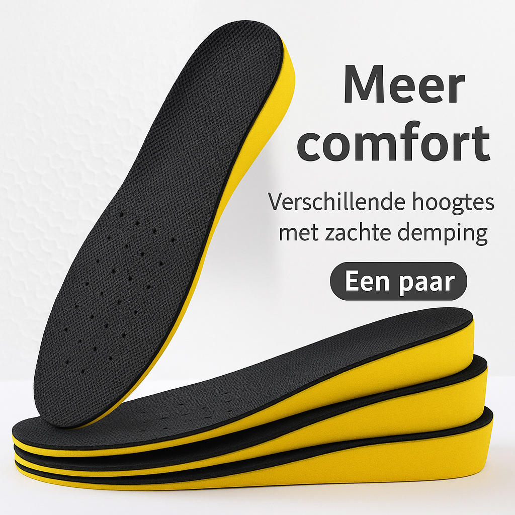 Verhoger Inlegzolen – Onzichtbare Hakverhoging met 3 Hoogtes & Comfort