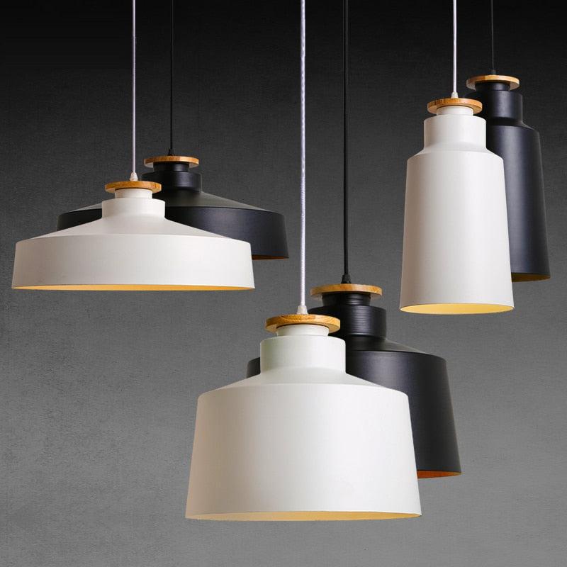 Solvéra Hanglamp – Metalen & Houten Design, Scandinavisch, Verstelbaar Snoer