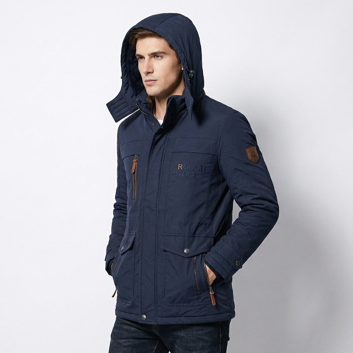 Gewatteerde Heren Parka Winterjas | Winddicht & Afneembare Capuchon