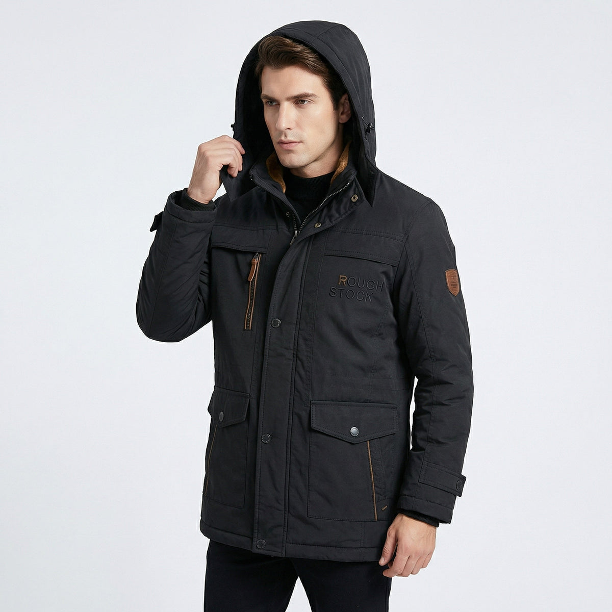 Gewatteerde Heren Parka Winterjas | Winddicht & Afneembare Capuchon
