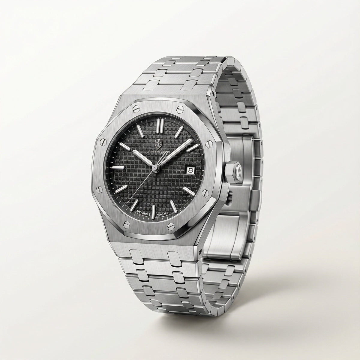 Herenhorloge – Saffierglas, Roestvrijstalen Kast & 5 ATM Waterdicht