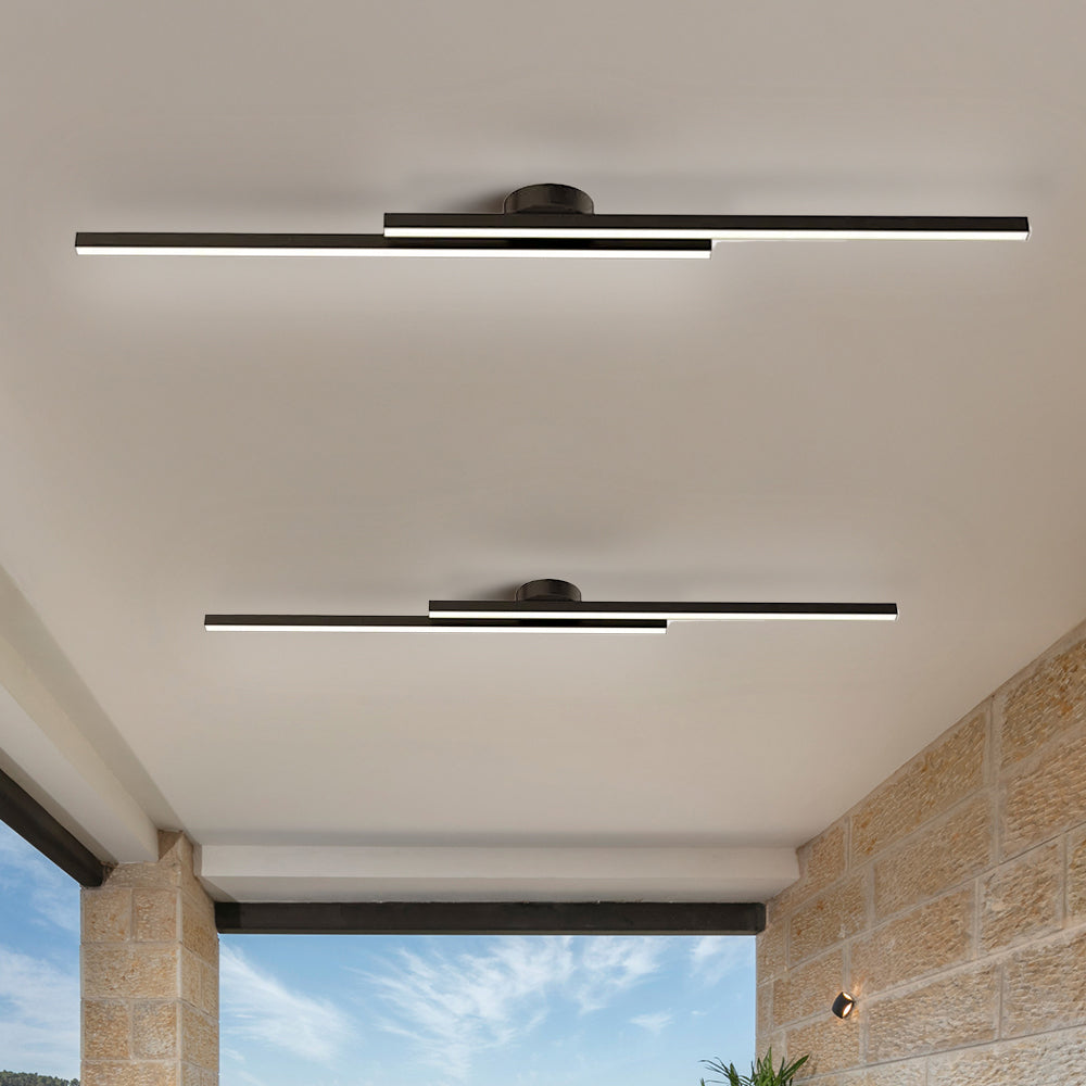 Norvion Plafondlamp – Langwerpige LED plafondlamp van aluminium met strak minimalistisch design