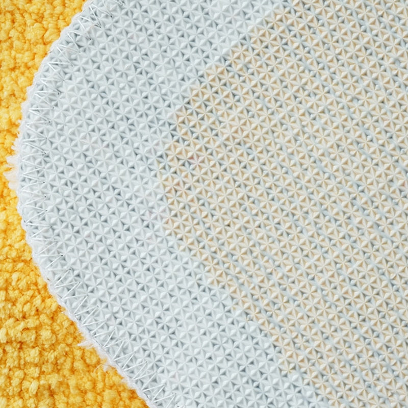 Floriva Badmat – Ovaal Polyester met Bloemdesign, Zacht & Antislip