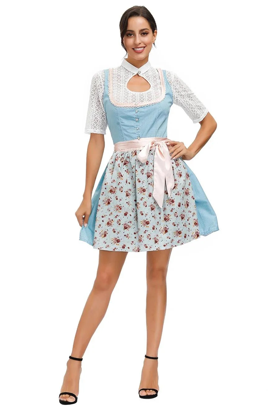 TrachtenHerz – Katoenen Dames Dirndl, Figuurbetonend & Traditioneel